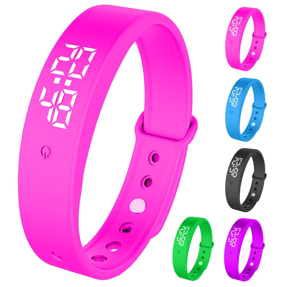 DASIAUTOEM Vibrationswecker Armband für Kinder & Erwachsene, Vibrationsalarm Erinnerung Uhr mit Time