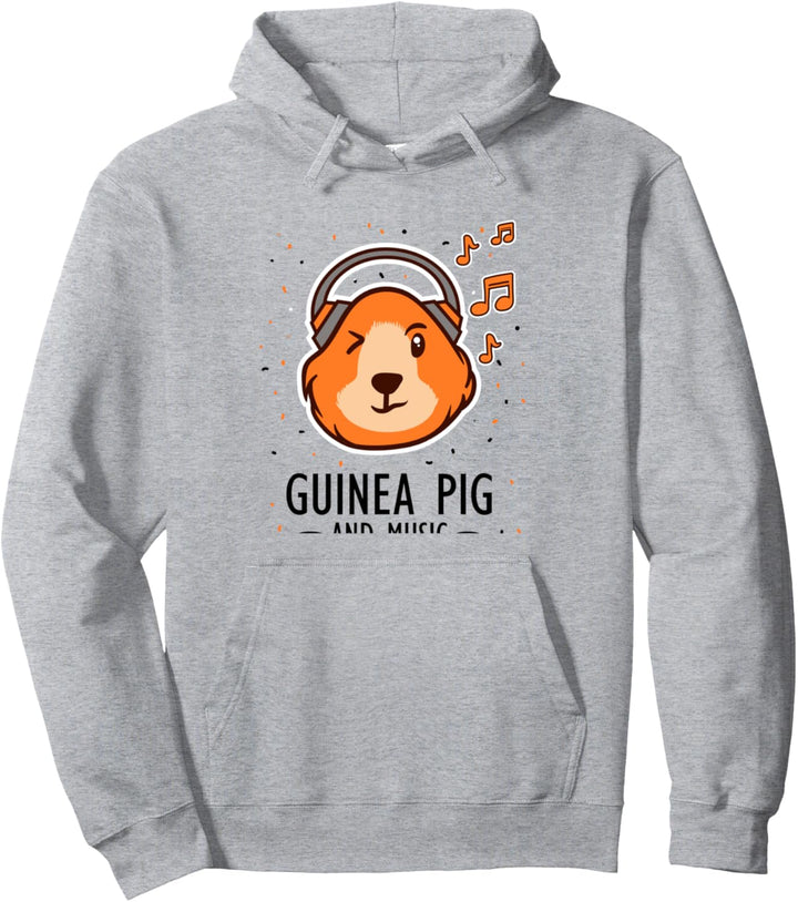 Niedliches Nagetier Meerschweinchen Musiknoten Musiker Pullover Hoodie