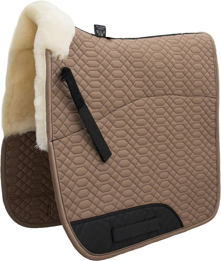 Engel Reitsport Lammfell Schabracke Half Lined SCHABRA1-D-CAM-MED Steppstoff Camel Fell med. Dressur