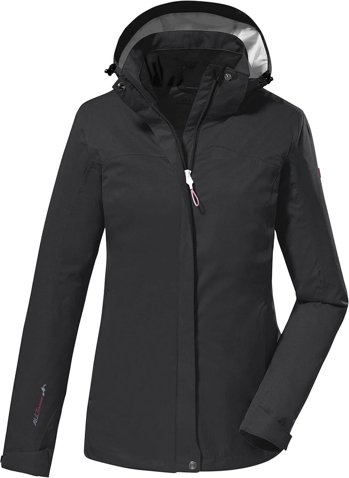 Killtec Damen Kos 133 Wmn Jckt Funktionsjacke/Outdoorjacke mit abzippbarer Kapuze 36 Schwarz, 36 Sch