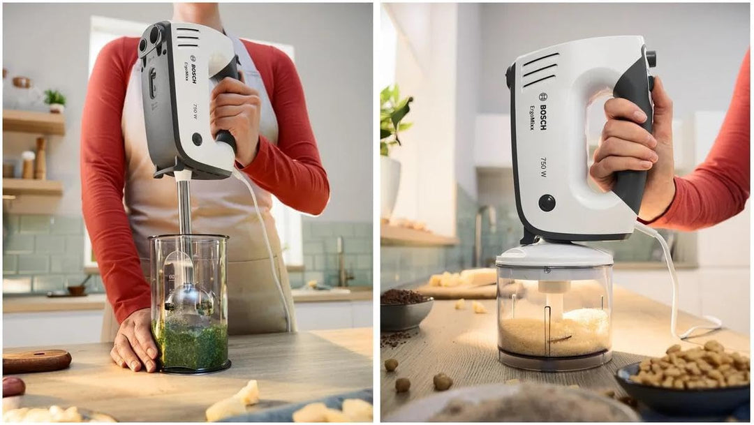Bosch MFQ37490 Standmixer, 750 W, mit Schale, Grau / Weiss