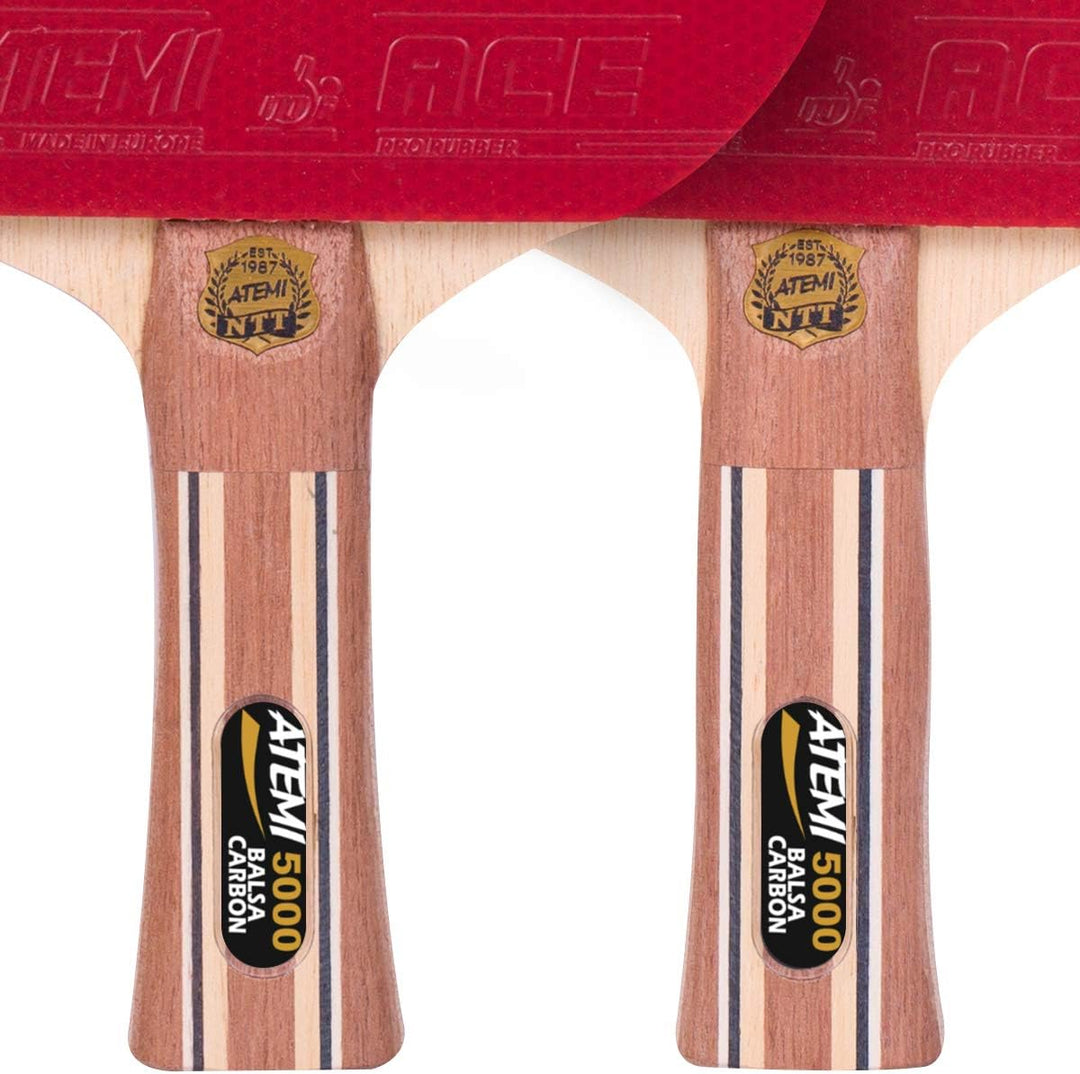 Atemi 5000 Tischtennisschläger | Carbon-Balsa-Holz | Profi-Schläger | Speed 100, Spin 100 &amp; Control