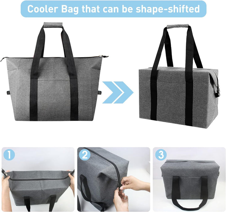 Nvseaty Kühltasche Faltbar 20L - Hält Ihre Lebensmittel Frisch und Kühl - Perfekt für Camping und Pi