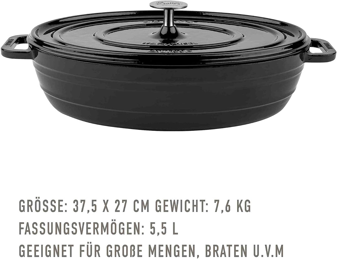 Sallys Gusseisenbräter Alime (Fury Black Majolika), Fury Black Majolika