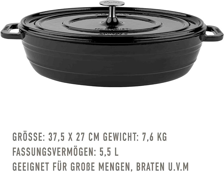 Sallys Gusseisenbräter Alime (Fury Black Majolika), Fury Black Majolika