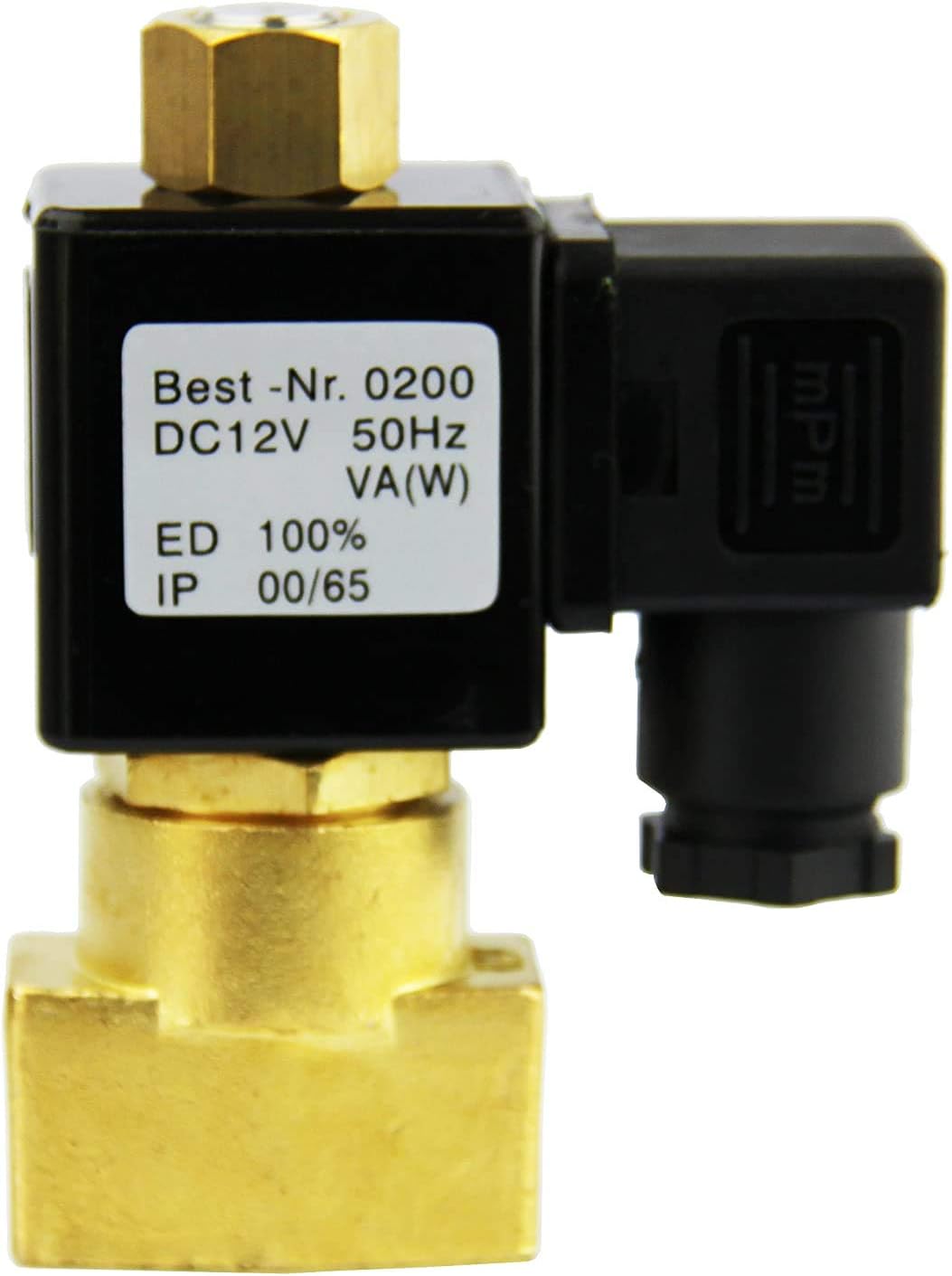 U.S. Solid 1/8" G 12V DC Messing Magnetventil Direktgesteuert für Wasser Luft Gas Öl NO Stromlos off