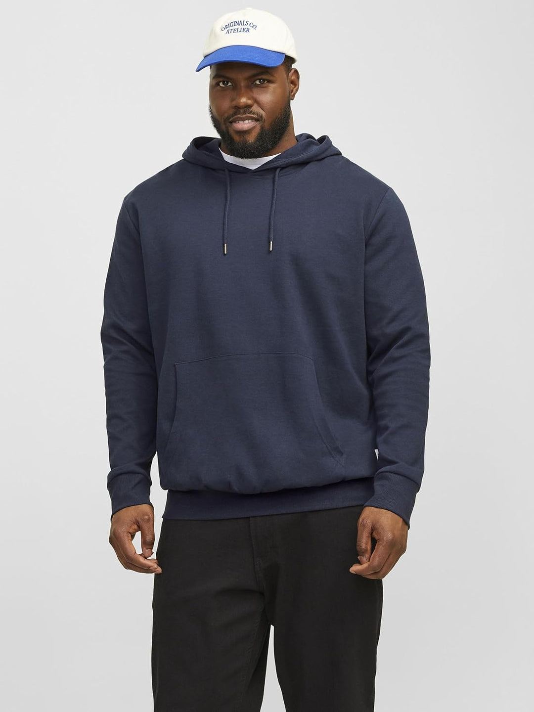 JACK & JONES Male Kapuzenpullover Logo Kapuzenpullover 3XL Navy Blazer, 3XL Navy Blazer