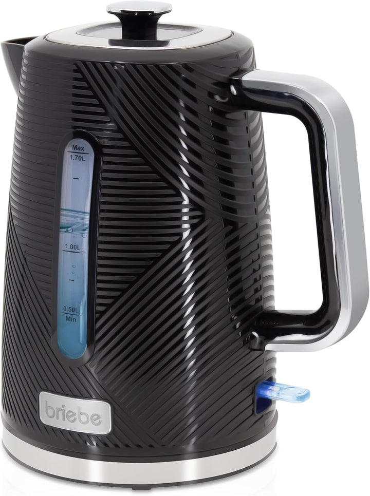 briebe Elegance Wasserkocher 1,7L Elektrischer Teekocher 2200W Schnell Aufheizender, BPA-frei, 360°