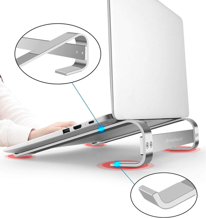 Laptopständer Laptop Ständer - Ergonomisch Aluminium Computerständer PC Halter Leicht Belüfteter für