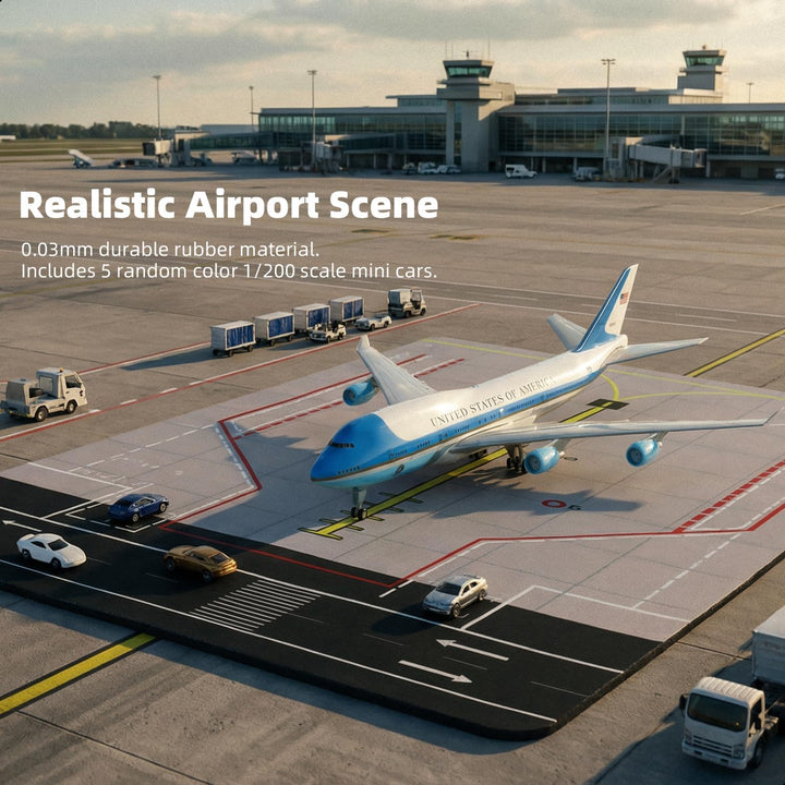 1/300 Air Force One 747 Flugzeugmodel Set Flughafen Matte Autos 05.air Force One 747, 05.air Force O