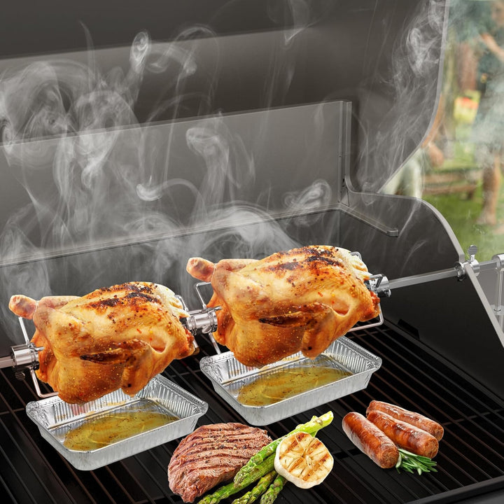 onlyfire Fleischklammer für Drehspiess, Fleischnadeln für Grillspiess und Rotisserie, für 12 MM Hexa