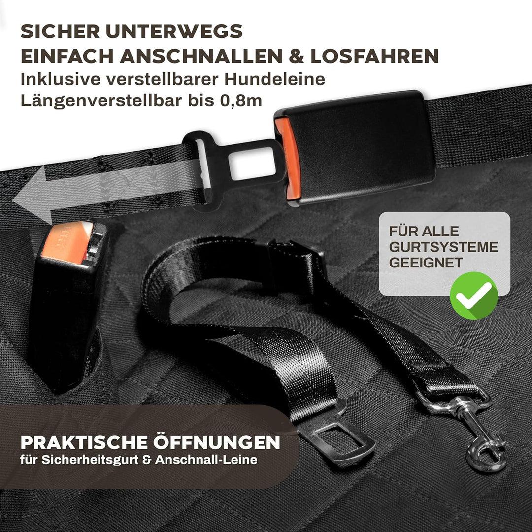 Hainberger Hundedecke Auto Rückbank Wasserabweisende Kratzfeste Autodecke für Hunde wasserdichte rut