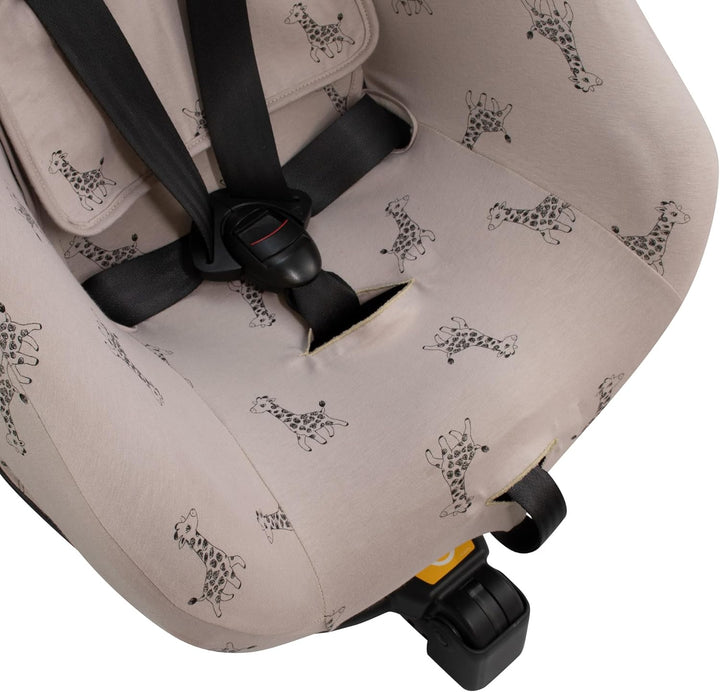 JYOKO Kids Bezug kompatibel mit Joie Spin 360, Nuna Rebl, aus Baumwolle (Giraffe), Bezug für Joie Sp