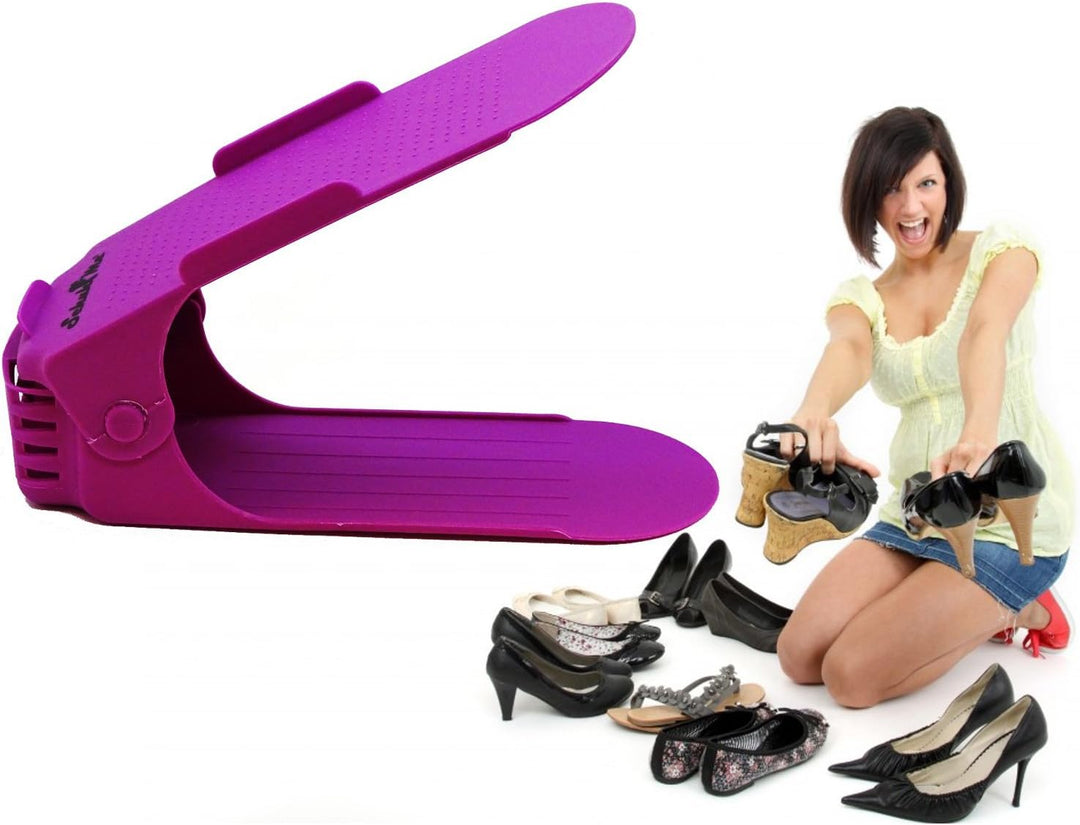 16 x Verstellbarer Profi Schuhstapler Schuhorganizer Schuhhalter – Magic Shoe Rack Organizer - Spars