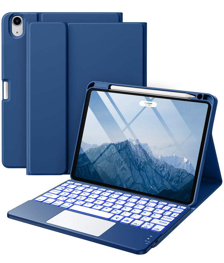 Vobafe Hülle mit Tastatur Touchpad für iPad Air 11 Zoll 2024 M2/ iPad Air 5 4 2022/2020 10,9 Zoll, 7