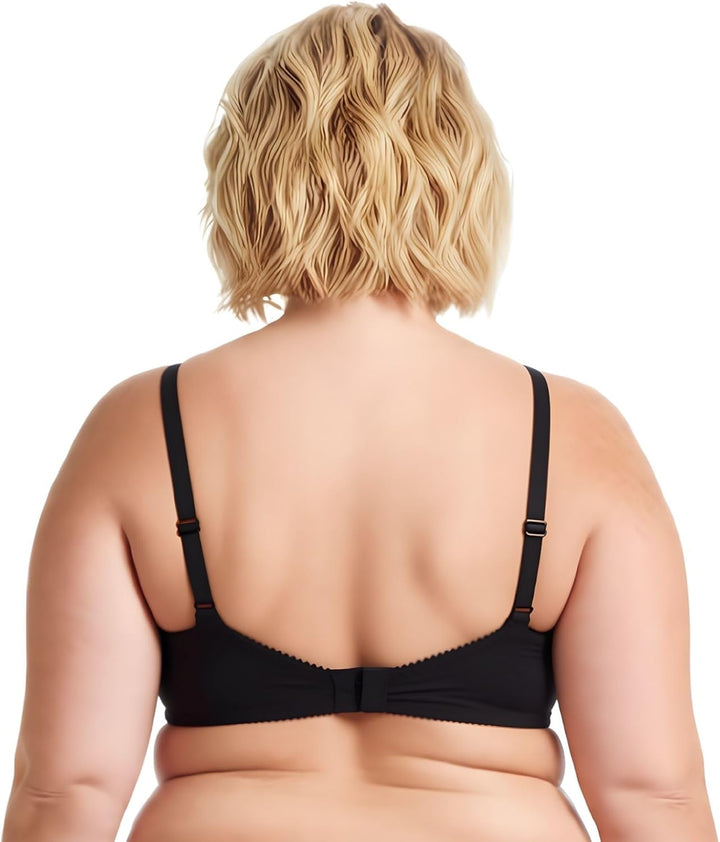 Curve Muse Damen Minimizer BH Ungefüttert Bügel Spitzenstickerei - 2er Pack 80D Teal,black(2 Pack),