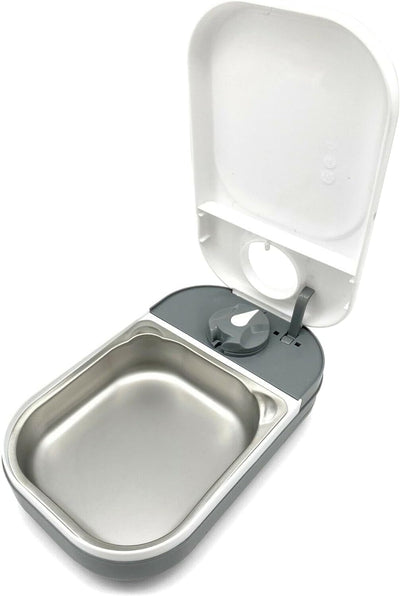 Closer Pets C100 One Meal Automatischer Futterspender für Katzen und kleine Hunde mit Edelstahl-Futt