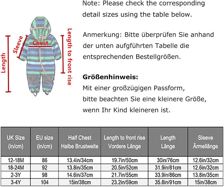 Wasserabweisender Softshellanzug, Schneeanzug mit Fleecefutter für Kleinkind/Jungen und Mädchen, für