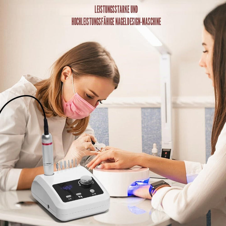 Nagelfräser Kabellos,45,000 u/min Kabellos Tragbar Nagelfräser,6-in-1 Nagelfeile Elektrisch Mit Peda