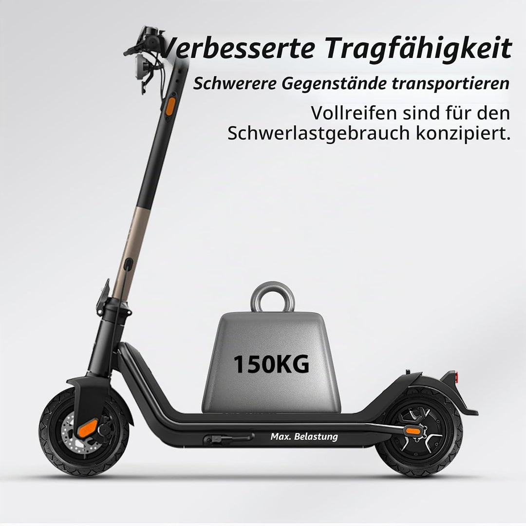 2 PCS 10 Zoll Vollreifen 10x2,75-6,5, Vollgummireifen 70/65-6.5 Ersatzreifen für Hiboy Max3, Dualtro