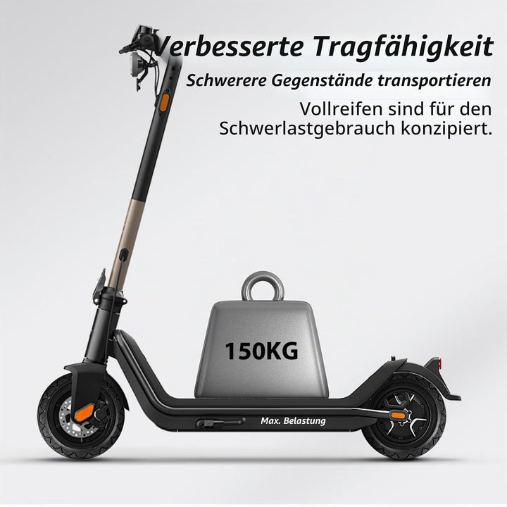 2 PCS 10 Zoll Vollreifen 10x2,75-6,5, Vollgummireifen 70/65-6.5 Ersatzreifen für Hiboy Max3, Dualtro