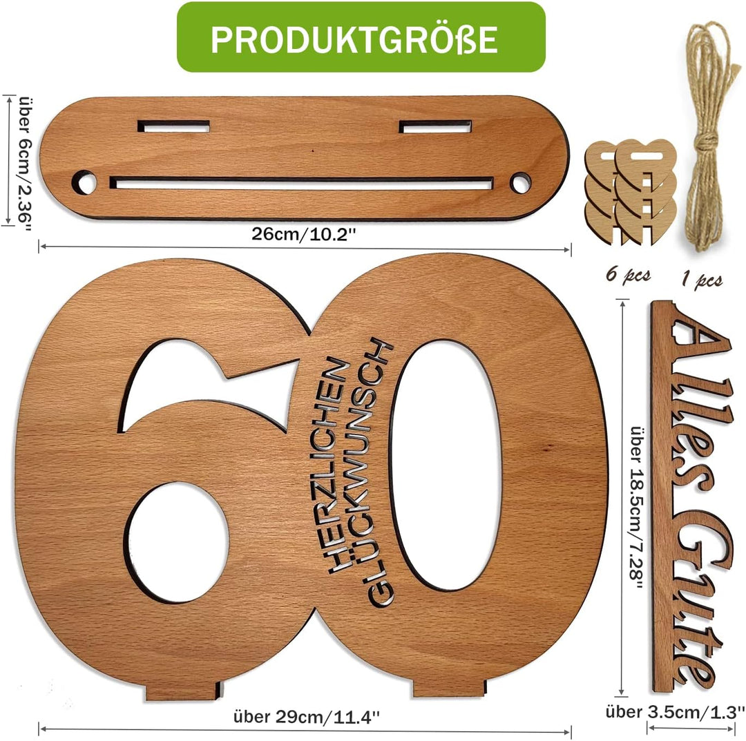 Holzschild Gästebuch Geburtstag Holz - 2023 Geburtstag Jubiläum für Jahre Mann Frau Holz Schild Gäst