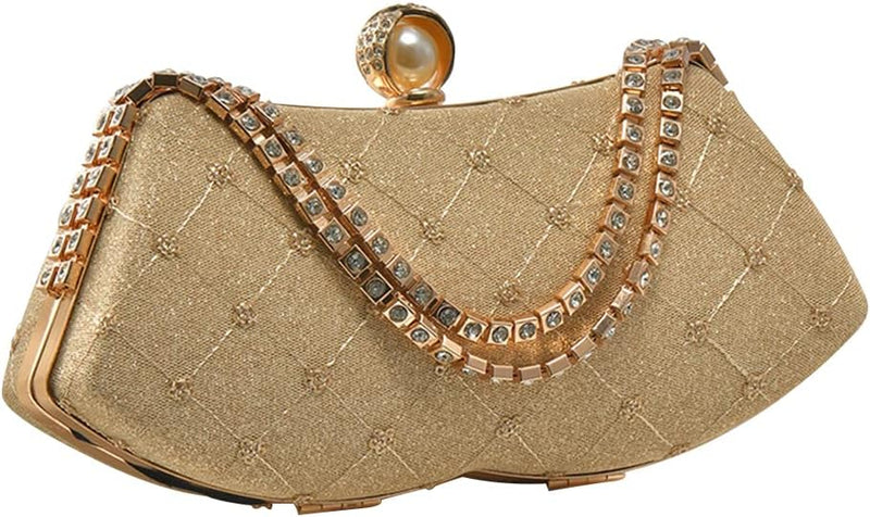 CORIOS Strass Abendtasche für Damen Shiny Diamant Clutch Tasche Elegante Kette Schultertasche Brautt