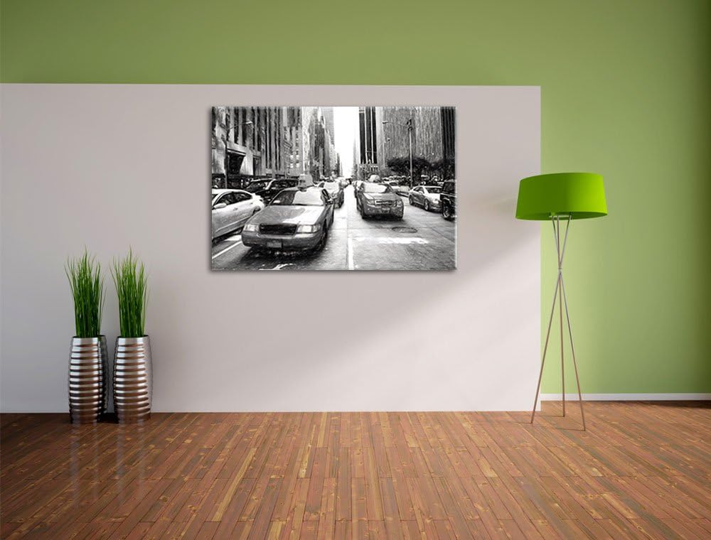 Pixxprint Cityverkehr New York als Leinwandbild/Grösse: 100x70 cm/Wandbild/Kunstdruck/fertig bespann