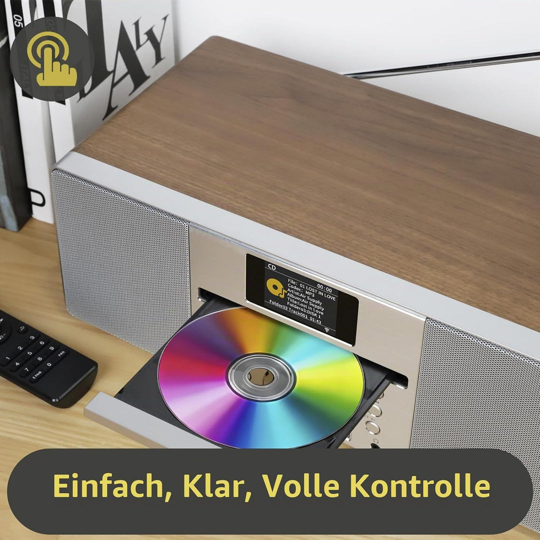 LEMEGA MSY1P All-In-One Musiksystem,CD-Player,DAB/DAB+ und FM Digitalradio,Bluetooth Lautsprecher,20