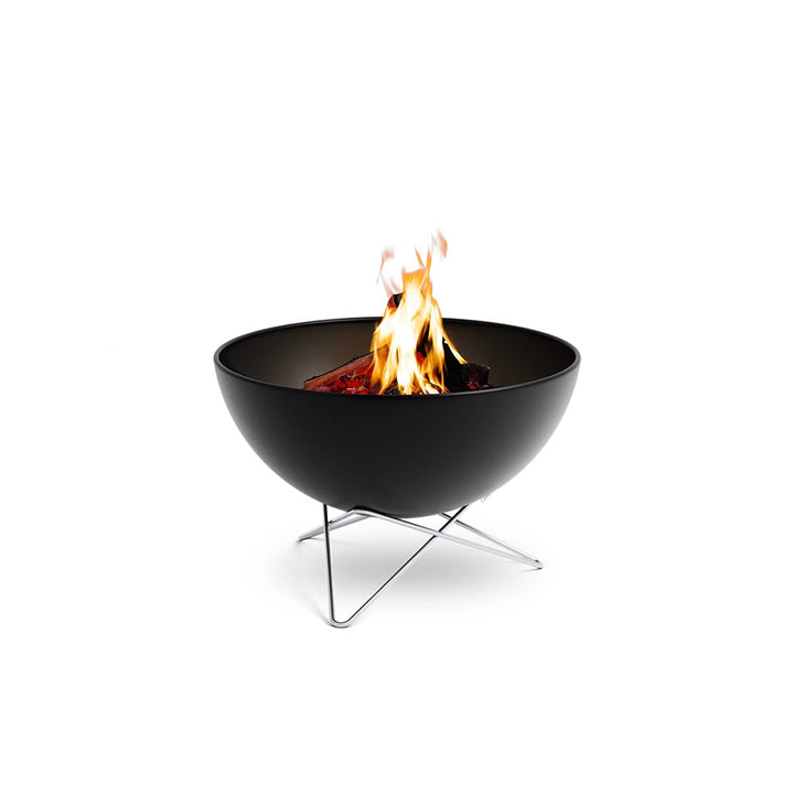 höfats - Bowl 57 Feuerschale mit Edelstahl Sternfuss - raucharme Verbrennung - Feuerstelle mit Planc