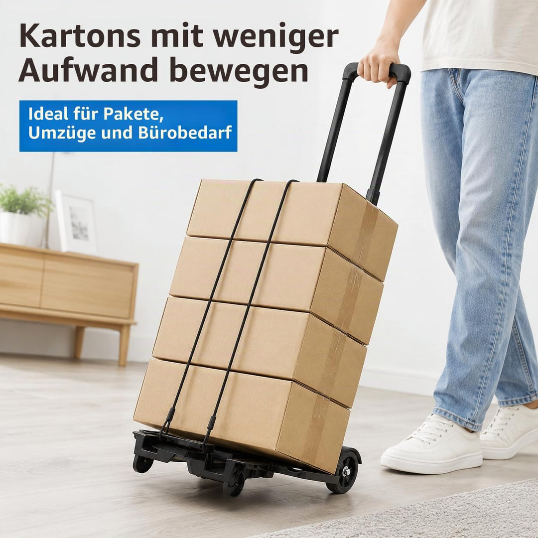 Sackkarre klappbar Aluminium Transport und Handkarre Transportkarre mit ausziehbarem Griff belastbar