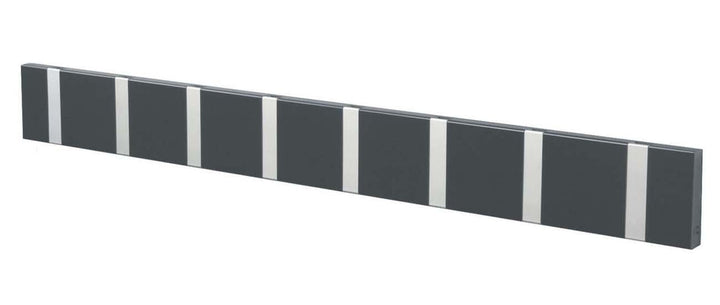 LoCa Garderobe Knax 8 anthrazit (Haken klappbar Alu) Garderoben-Leiste Kleiderhaken Flur modern Gard