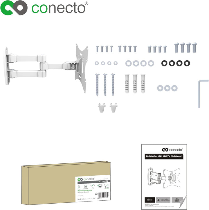 conecto Wandhalterung für TV Geräte/Monitore mit 58-107cm (23-42"), VESA 200x200, neigbar: +/-20°, s