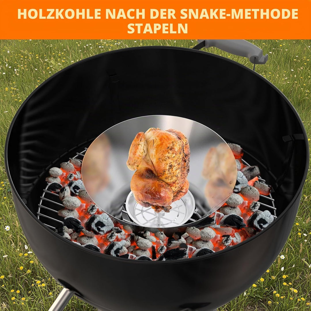 Onlyfire Edelstahl Kohlekorb BBQ Kraftstoff Dome für für Weber Kugelgrill und Holzkohlegrill und and