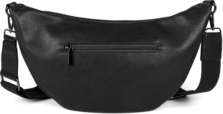 styleBREAKER Damen Halbmond Crossbody Schultertasche, abnehmbarer verstellbarer Schultergurt, Einfar
