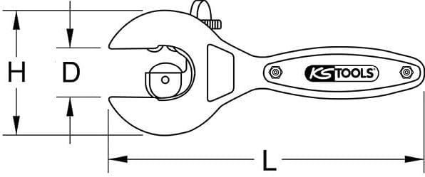 KS Tools 104.5022 Ratschen-Rohrabschneider, 6-23mm
