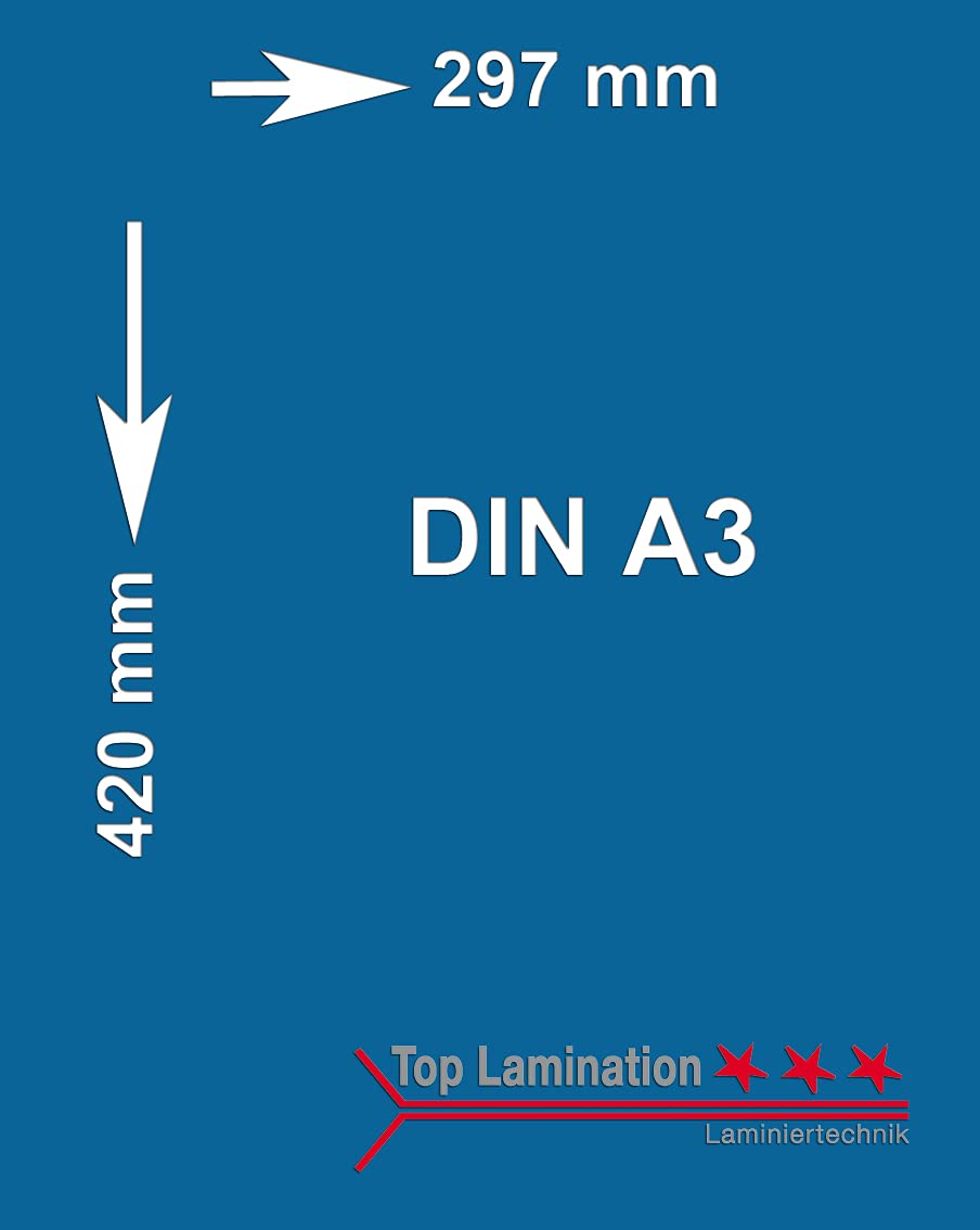 Top Lamination 10 Blatt cobaltblau 250 g/m² A3 (297x420mm) Tonpapier bedruckbar Premium Farbpapier,
