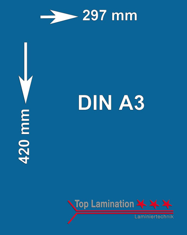 Top Lamination 10 Blatt cobaltblau 250 g/m² A3 (297x420mm) Tonpapier bedruckbar Premium Farbpapier,