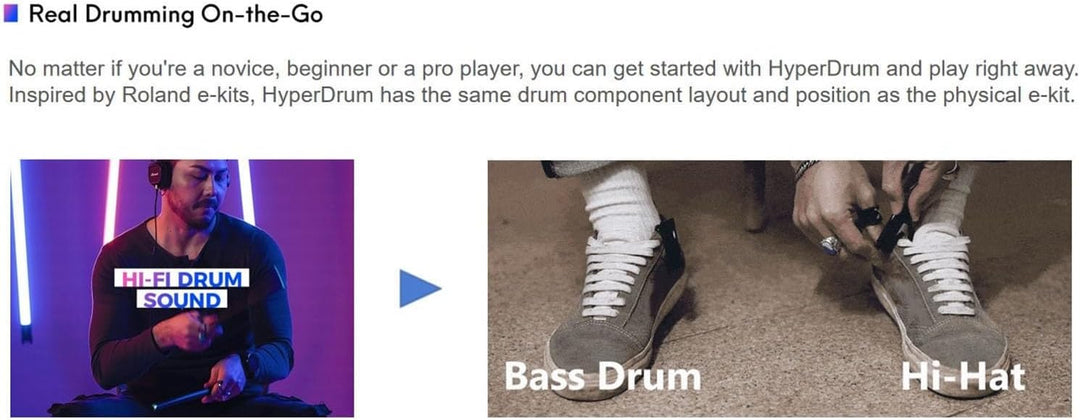 Virtuelles Schlagzeug, tragbares elektronisches Schlagzeug-Set Drum Console Drumsticks Simulation Lo