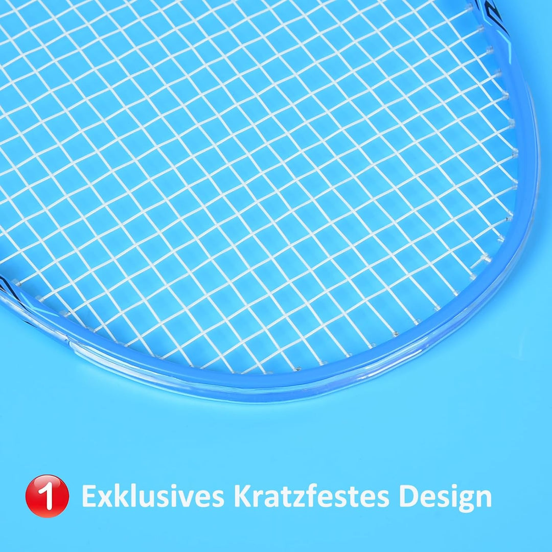 WHiZZ Carbon Badminton Schläger Set, Leichter Graphit Badmintonschläger Federball Set für Training,