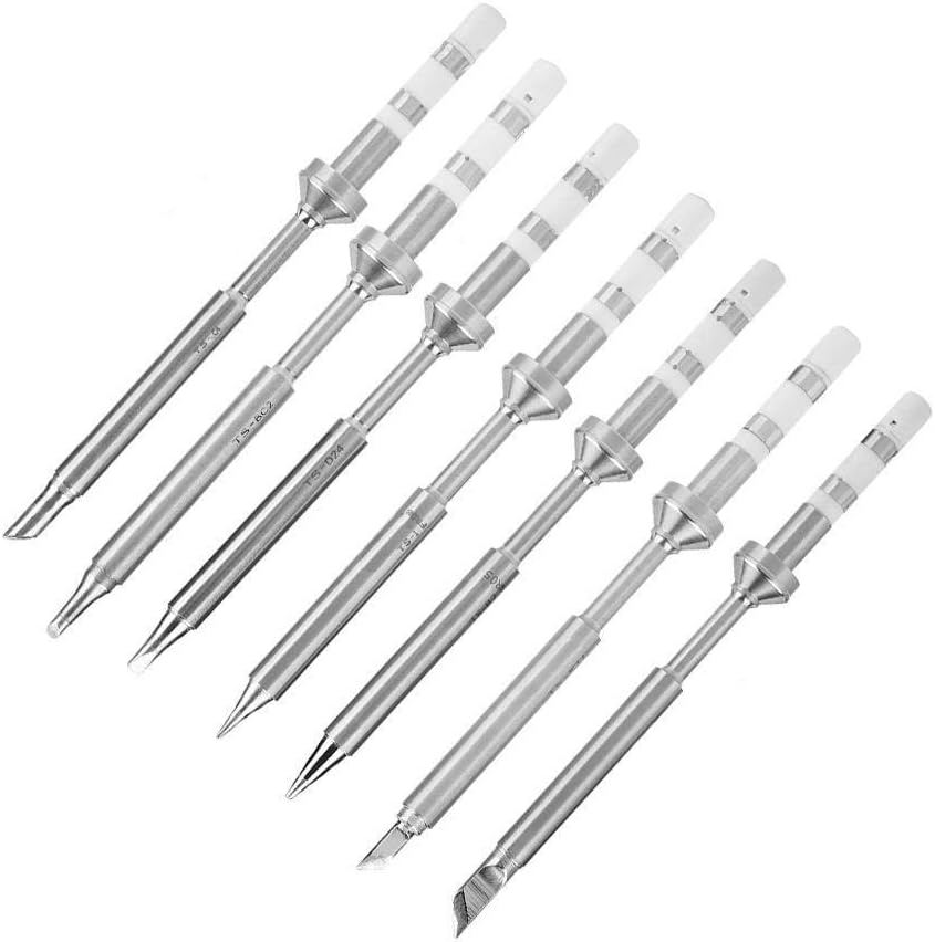 Broco TS100 Lötspitze,7pcs Mini Edelstahl Lötspitzen Ersatz for TS100 Lötkolben 7 Typen TS-K TS-KU T