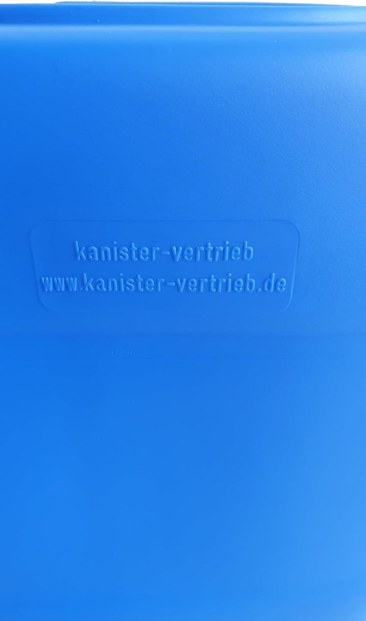 kanister-vertrieb® 4 Stück 30 L Kanister Wasserkanister Kunststoffkanister blau DIN61 + Etiketten