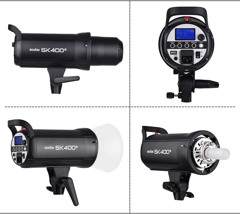 GODOX SK400II 400Ws Studio-Blitzlicht Eingebautes 2.4G Wireless X-System GN65 5600K mit 150W Modelli