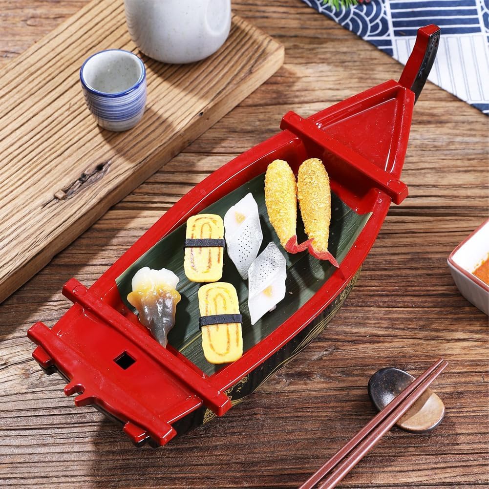 Sushi Sashimi Boot EIS Essen Meeresfrüchte Teller Lachs Sashimi Tablett Japanischer Lebensmittelbehä