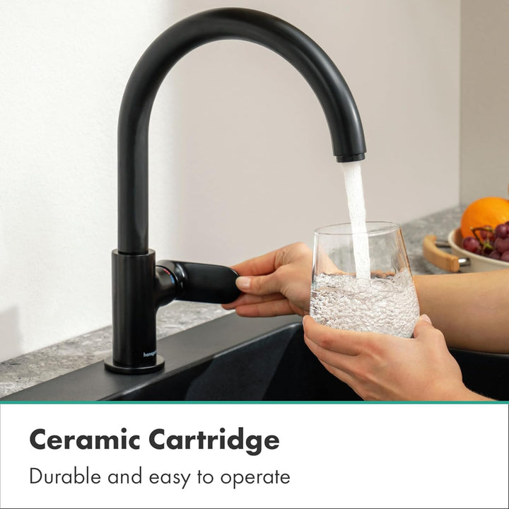hansgrohe Küchenarmatur Vernis Blend M35, Wasserhahn Küche mit Auslauf Höhe 260 mm, 1 Strahlart, Mat