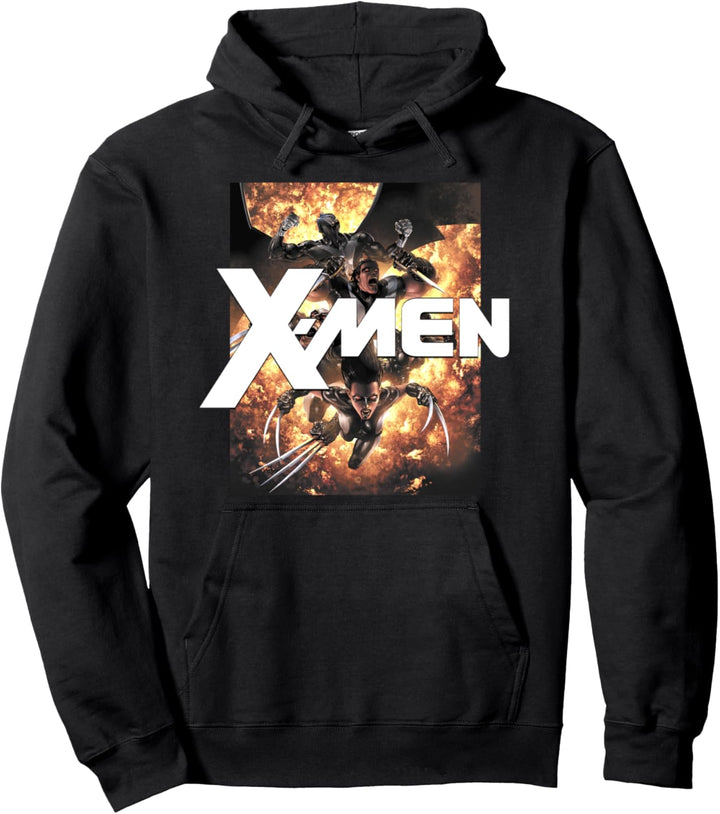 Marvel X-Men Wolverine & Darkhawk Explosion Pullover Hoodie