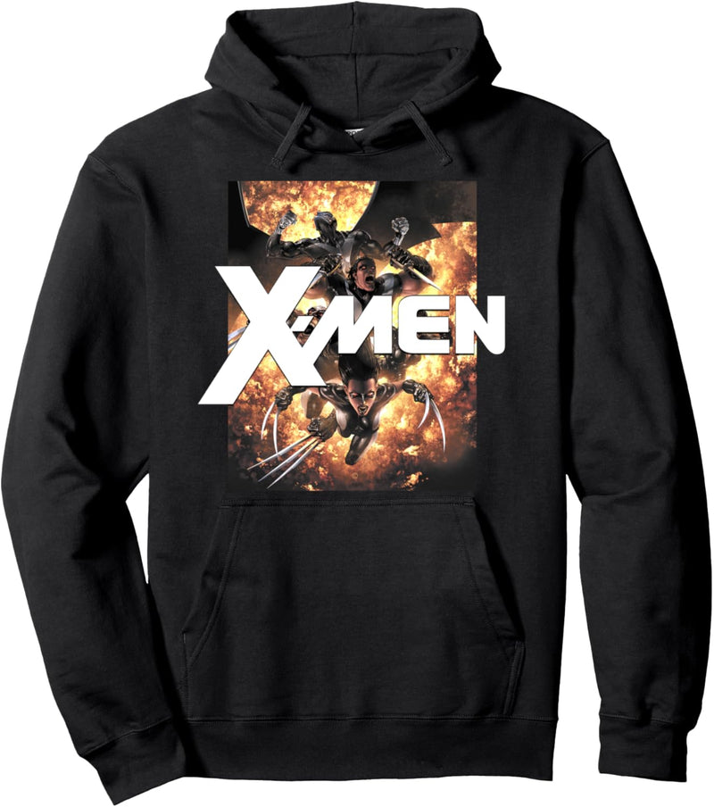 Marvel X-Men Wolverine & Darkhawk Explosion Pullover Hoodie