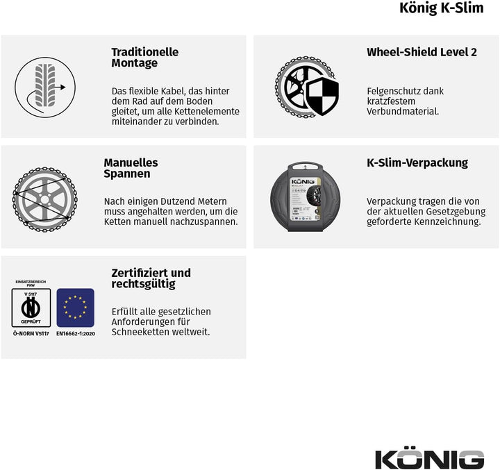 KÖNIG K-Slim 104 - Schneeketten 2004025104, 2004025104