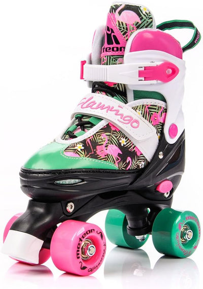 meteor Retro Rollschuhe Disco Roll Skate wie in den 80er Jahren Jugend Roll-Schuhe Kinder Quad Skate