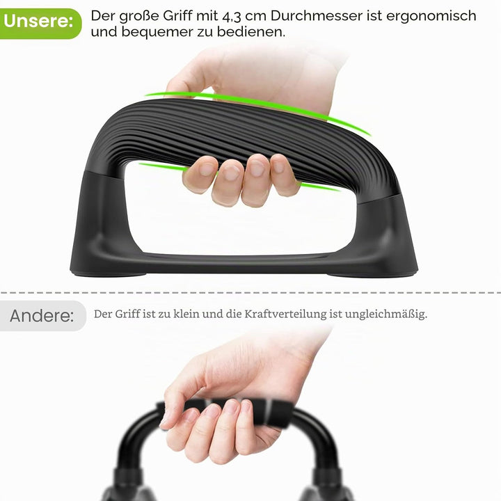 Kipika Liegestützgriffe für Zuhause – Push-Up Bars mit Anti-Rutsch-Unterseite,Soft Handles,Set of 2